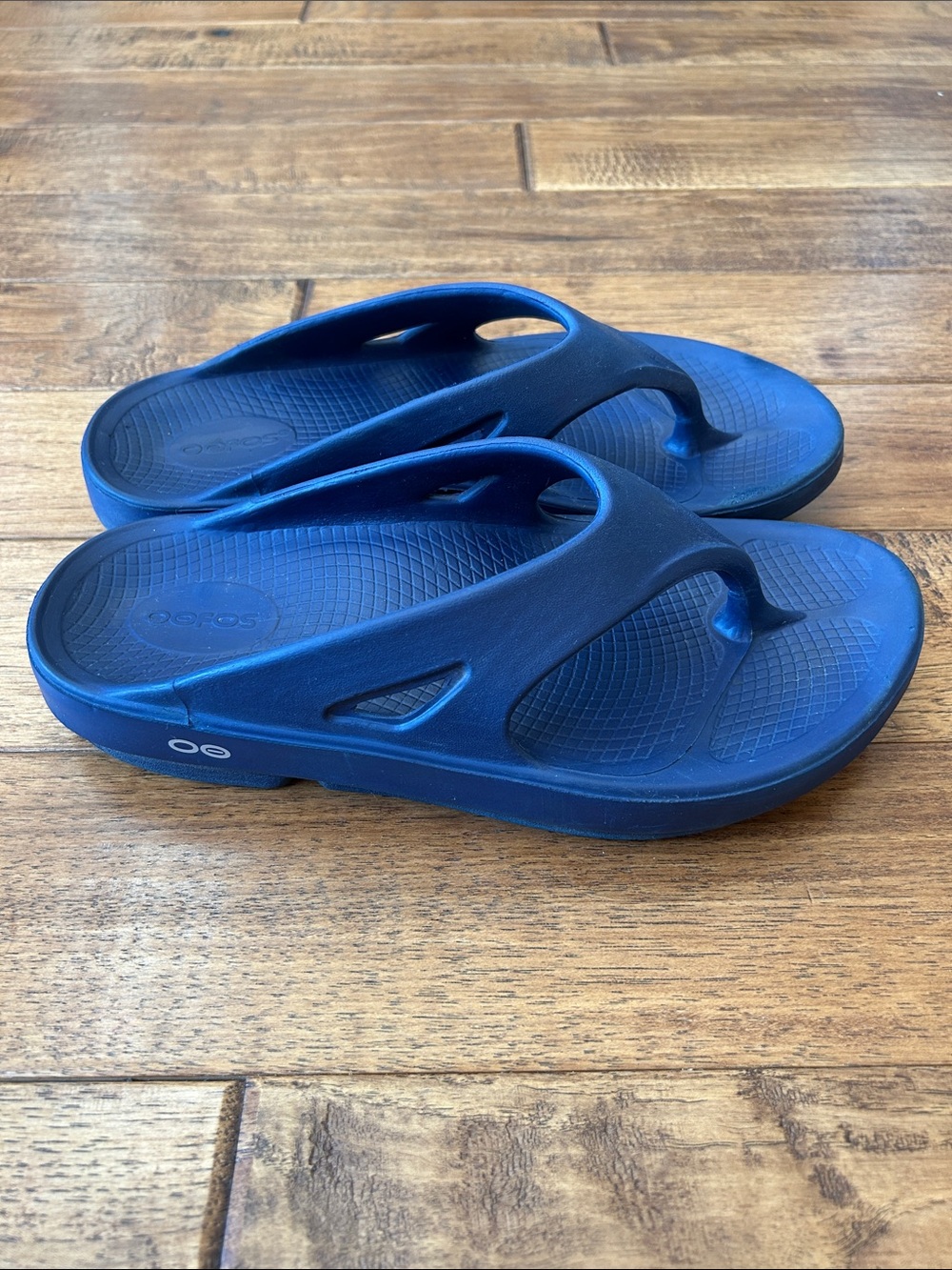 Oofos OOriginal Sandals Recovery Flip Flop Thongs Navy Blue Womens Size 10